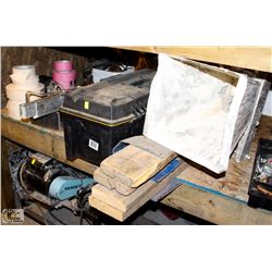 LOT OF ASSORTED DRYWALL TOOLS & SUPPLIES