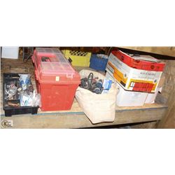 LOT OF ASSORTED PLUMBING TOOLS & SUPPLIES