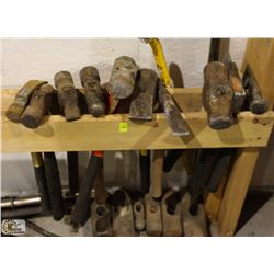 LOT OF 12 ASSORTED HAMMERS, BALL PEEN HAMMERS