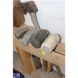 2 RUBBER HAMMERS , 2 BALL PEEN HAMMER & 1