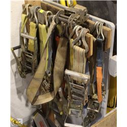 LOT OF ASSORTED INCOMPLETE RATCHETS TIEDOWNS