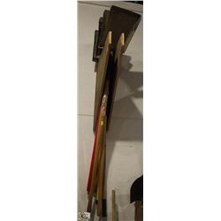 LOT OF 5 SQUARE HEAD PAN SHOVEL, LONG HANDLE