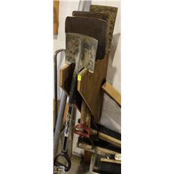 LOT OF 5 SQUARE HEAD PAN SHOVELS, SHORT HANDLE