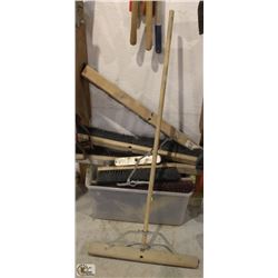 LOT OF ASSORTED SIZE BROOM HEADS & BROOM
