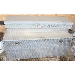 LOT OF 2 ALUMINUM PLATED TOOL BOXES