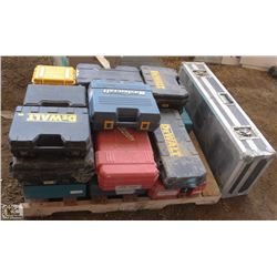 PALLET OF ASSORTED EMPTY TOOL CASES