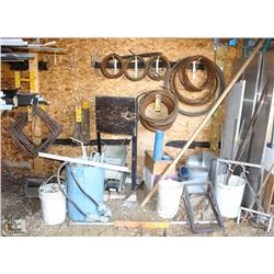 ASSORTED REBAR PILE RINGS, ASSORTED METALS &