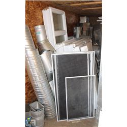 4 ASSORTED WINDOWS & ASSORTED SCREENS