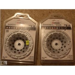LOT OF TWO 7" DIAMOND CUP WHEELS