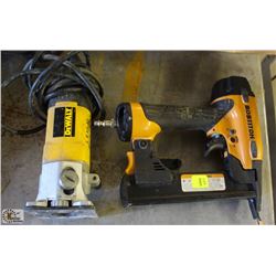 DEWALT ROUTER & BOSTITCH AIR STAPLER