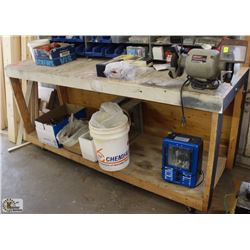 SHOPCRAFT 6" BENCH GRINDER W/ WOODEN WORK