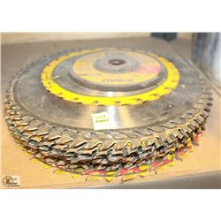 LOT OF ASSORTED USED CIRCULAR SAW BLADES