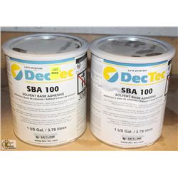 LOT OF 2 DECKTEC SOLVENT BASED ADHESIVE 3.78L