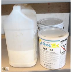 1 PAIL OF DECKTEC SOLVENT BASED ADHESIVE, 1 PAIL
