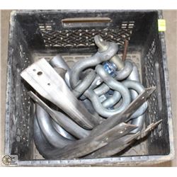 ASSORTED SIZE CLEVIS & WALL HOOKS