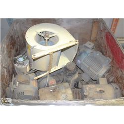 SKID BOX OF ASSORTED ELECTRIC MOTORS