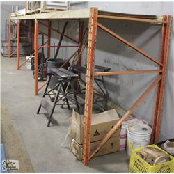 4 SECTION OF PALLET RACKING W/ 5 UPRIGHTS & 12
