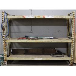 9' X  7' X 2' PALLET RACKING W/ 2 UPRIGHTS & 6