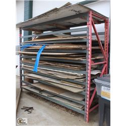 LOT OF ASSORTED PLYWOOD PIECES & PEGBOARD