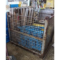 METAL CRATE OF ASSORTED SAFETY RAILING