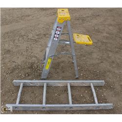 3 FOOT A-FRAME ALUMINUM STEP LADDER & 4 FOOT