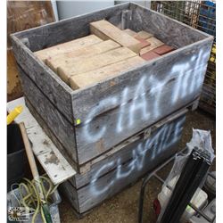 2 CRATES OF ASSORTED CLAY FLOOR TILES