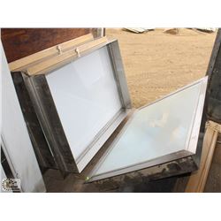 LOT OF 3 STAINLESS STEEL & GLASS CABINETS