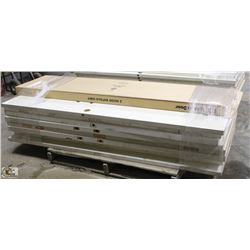 LOT OF 9 ASSORTED SIZE OF DOORS & 1 SET OF
