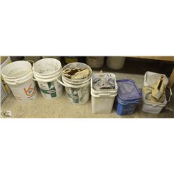 ASSORTED PAILS OF GROUT