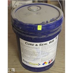 PAIL OF SPECCHEM CONCRETE CURE & SEAL WB