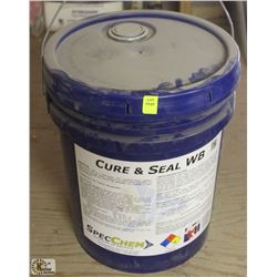 PAIL OF SPECCHEM CONCRETE CURE & SEAL WB