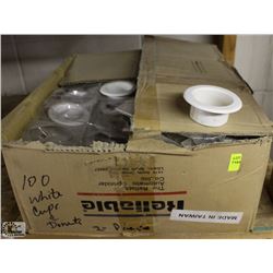 BOX OF RELIABLE RECESSED SPRINKLER CUPS