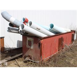 METAL TUBE FULL OF ASSORTED PVC PIPE