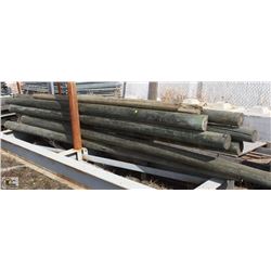 SEVEN 14 FOOT TALL WOODEN POST