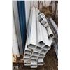 Image 1 : LOT OF 23 PIECES OF WHITE DOWNSPOUT W/ ELBOWS