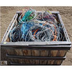 CRATE OF ASSORTED WIRE & ELECTRICAL