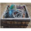 Image 1 : CRATE OF ASSORTED WIRE & ELECTRICAL