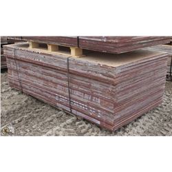 42 PLYWOOD 4' X 8' DRILLED FOR LAYDOWN CONCRETE