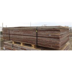 26  PLYWOOD 4' X 8' DRILLED FOR LAYDOWN CONCRETE