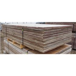 25  PLYWOOD 4' X 8' DRILLED FOR LAYDOWN CONCRETE