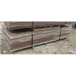46 PLYWOOD 2' X 8' DRILLED FOR LAYDOWN CONCRETE