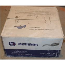 BOX OF BISSETT 15 DEGREE ANGLED COIL NAILS