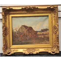 19FA-10 FRAMED OIL ON CANVAS