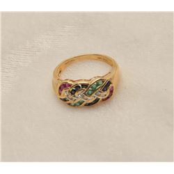 19MSE-16 MULTI GEM RING