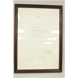 19SAV-253 FRAMED LETTER