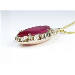 19CAI-4 RUBY  DIAMOND PENDANT