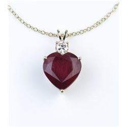 19CAI-20 RUBY  DIAMOND PENDANT