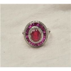 19RPS-18 RUBY  DIAMOND RING