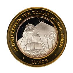 .999 Fine Silver Luxor Las Vegas, Nevada $10 Limited Edition Gaming Token