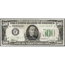 1934A $500 Federal Reserve Note Atlanta